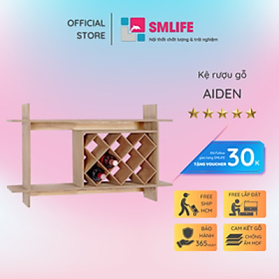 Tủ rượu bằng gỗ gia đình thiết kế đẹp SMLIFE Aiden