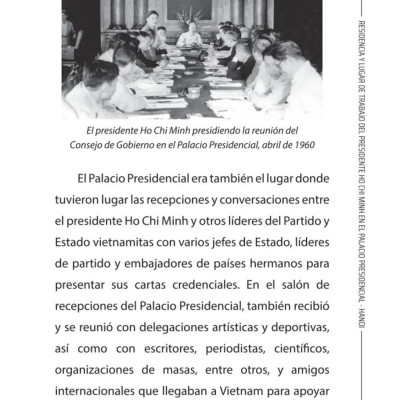 Residencia y lugar de trabajo del presidente  Ho Chi Minh en el Palacio Presidencial - Hanoi