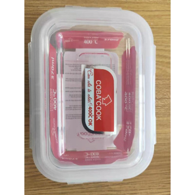 Bộ 4 Hộp Thủy Tinh Hộp Đựng Cơm Trữ Thức Ăn Thực Phẩm Trong Tủ Lạnh Chịu Nhiệt COBA