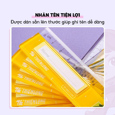 Thước Thẳng 20 cm - Nhân Vật Akooland Thế Giới Học Cụ Thần Kỳ - Thiên Long TP-SR011/AK