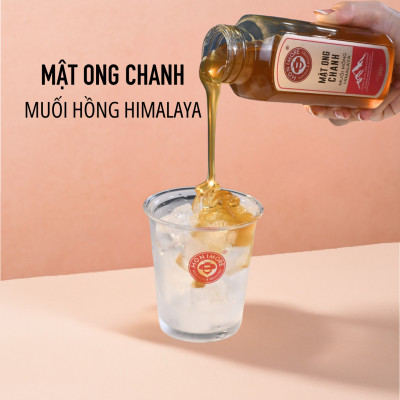 Mật ong Chanh muối hồng Himalaya - Honimore 360g - tiện lợi, tăng đề kháng