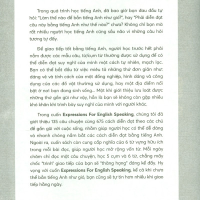 EXPRESSIONS FOR ENGLISH SPEAKING  (1 Ngày 5 Cụm 6 Từ : 100+ Chủ Đề Về Đời Sống)