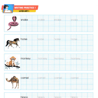 Sách - Em Luyện Viết Tiếng Anh Và Nhớ Từ Vựng Smart Star 4