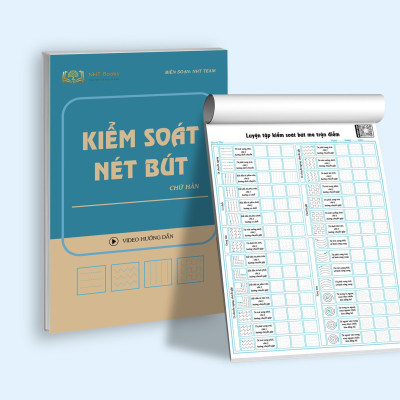 Combo 6 Vở Luyện Viết Chữ Hán, Các Nét Căn Bản, Luyện Viết Các Bộ Thủ Trong Tiếng Trung- Tặng kèm 10 ngòi bút