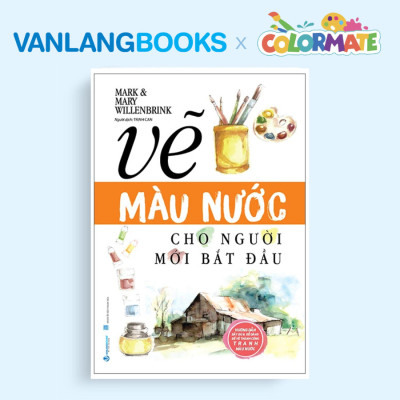 Sách Vẽ Màu Nước Cho Người Mới Bắt Đầu (Tái Bản 2025) + Hộp 12 Màu Vẽ Poster Paint 20ml - Vanlangbooks x Colormate