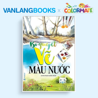 Sách Bí Quyết Vẽ Màu Nước (Tái Bản) + Hộp 36 Bút Lông Màu Acrylic Marker - Vanlangbooks x Colormate
