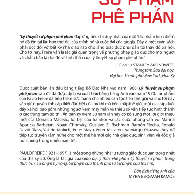 Lý Thuyết Sư Phạm Phê Phán (Pedagogy of the Oppressed) - Paulo Freire - Lê Hồng Vân dịch - (bìa mềm)
