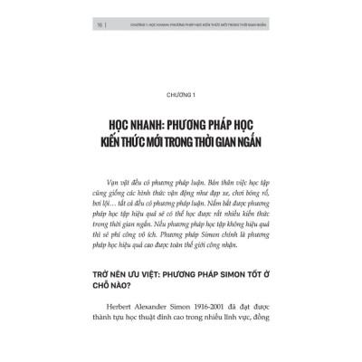 Sách - Phương Pháp Học Tập Của Simon - Cách Học Nhanh, Nhớ Lâu Mọi Kiến Thức - Sách Phát Triển Bản Thân Mỗi Ngày - MCBooks