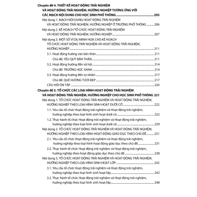 Sách - Tài liệu bồi dưỡng năng lực tổ chức Hoạt động trải nghiệm và Hoạt động trải nghiệm, hướng nghiệp cho giáo viên phổ thông