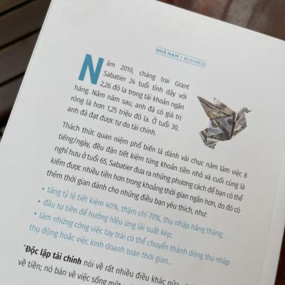 ĐỘC LẬP TÀI CHÍNH – Kiếm tiền hôm nay, thảnh thơi ngày mai – Grant Sabatier – Bùi Thu Hà dịch – Nhã Nam – NXB Dân Trí (bìa mềm)
