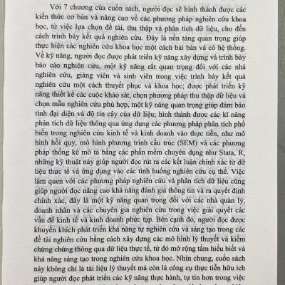 Sách - Giáo Trình Phương Pháp Nghiên Cứu Kinh Tế Và Kinh Doanh