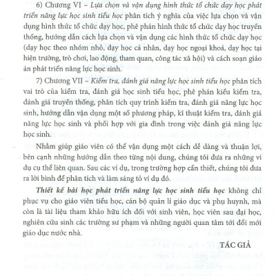 Thiết Kế Bài Học Phát Triển Năng Lực Học Sinh Tiểu Học