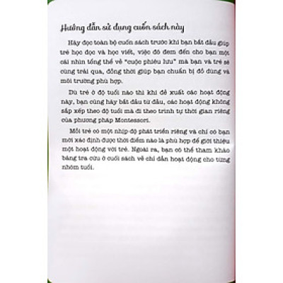 Học Montessori Để Dạy Trẻ Theo Phương Pháp Montessori - 100 Hoạt Động Montessori: Cha Mẹ Nên Chuẩn Bị Cho Trẻ Tập Đọc Và Viết Như Thế Nào?
