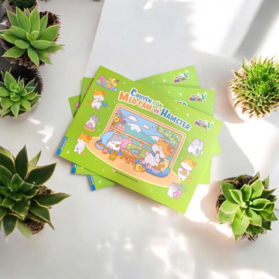 Sách Tô Màu - Chuyện Của Mèo Cam Và Hamster - Minh Thắng