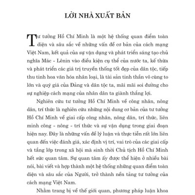 Giáo trình tư tưởng Hồ Chí Minh về công nhân, nông dân, trí thức ( bản in 2024)