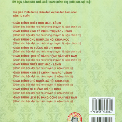 Combo 4 cuốn Giáo Trình Dành Cho Bậc Đại Học Hệ Không Chuyên Lý Luận Chính Trị: Giáo Trình Triết Học Mác – Lênin + Giáo Trình Kinh Tế Chính Trị Mác – Lênin + Giáo Trình Lịch Sử Đảng Cộng Sản Việt Nam + Giáo Trình Tư Tưởng Hồ Chí Minh