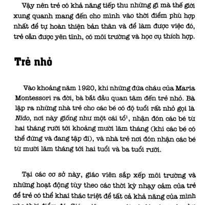 Học Montessori Để Dạy Trẻ Theo Phương Pháp Montessori - 60 Hoạt Động Montessori Giúp Trẻ Trưởng Thành: Chờ Con Lớn Thì Đã Muộn