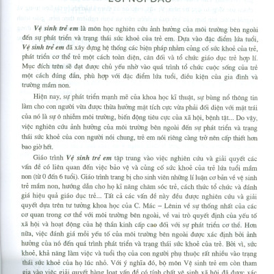 Giáo Trình Vệ Sinh Trẻ Em