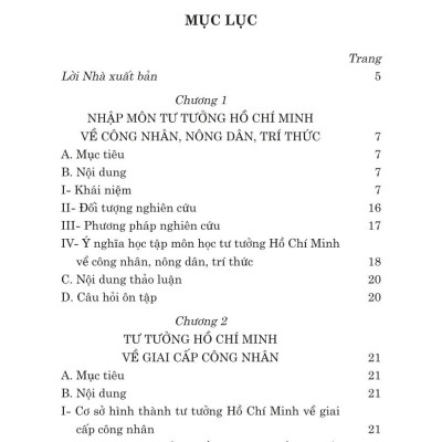 Giáo trình tư tưởng Hồ Chí Minh về công nhân, nông dân, trí thức ( bản in 2024)