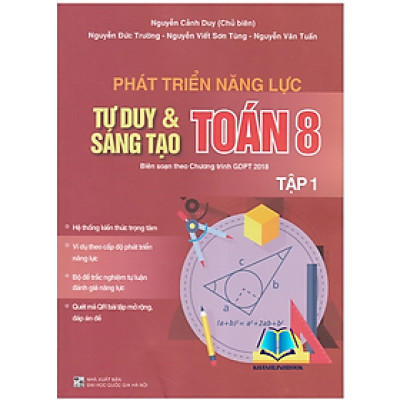 Sách - Phát triển năng lực tư duy và sáng tạo Toán 8 tập 1 (Biên soạn theo chương trình GDPT 2018)