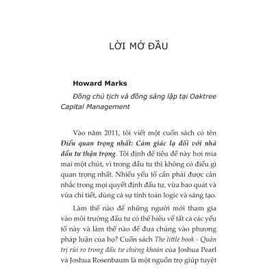The Little Book - Quản Trị Rủi Ro Trong Đầu Tư Chứng Khoán