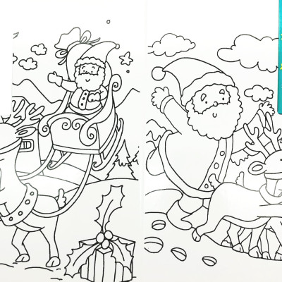 Wipe Clean Colouring Books - Rudolph
