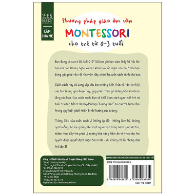 Phương Pháp Giáo Dục Sớm Montessori Cho Trẻ Từ
 0 – 3 Tuổi - Bản Quyền