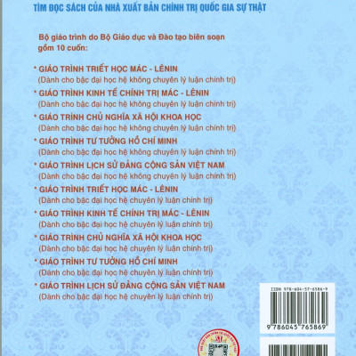 Combo 3 cuốn Giáo Trình Kinh Tế Chính Trị Mác – Lênin + Giáo Trình Lịch Sử Đảng Cộng Sản Việt Nam + Giáo Trình Chủ Nghĩa Xã Hội Khoa Học (Dành Cho Bậc Đại Học Hệ Không Chuyên Lý Luận Chính Trị) - Bộ mới năm 2021