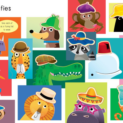 Little First Stickers Funny Hats