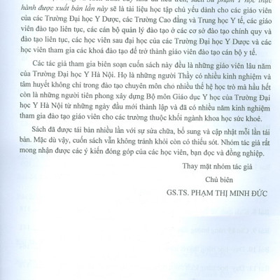 Sư Phạm Y Học Thực Hành - Dùng Cho Đào Tạo Giáo Viên Các Trường Đại Học, Cao Đẳng, Trung Học Y Tế Và Các Cơ Sở Đào Tạo Liên Tục (Tái bản 2022)
