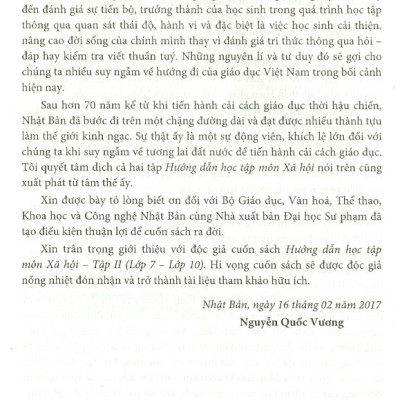 Hướng Dẫn Học Tập Môn Xã Hội - Tập 2 (Lớp 7 - Lớp 10)