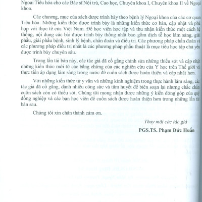 Bệnh Học Ngoại Khoa Tiêu Hóa (Dùng cho đào tạo sau đại học)