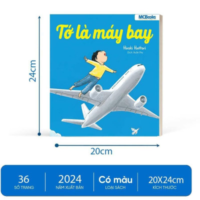 Sách Ehon - Phát triển tư duy toàn diện cho bé - Ehon Taxi mèo – Nhà vệ sinh tên lửa -Tớ là máy bay