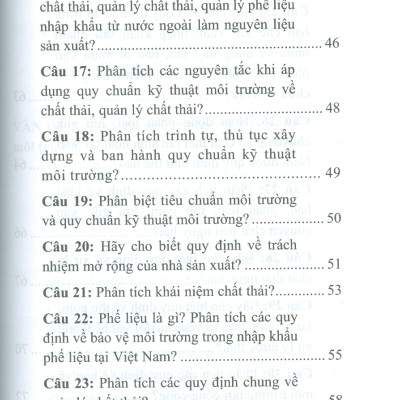 Hướng Dẫn Ôn Tập Luật Môi Trường - Dùng Cho Hệ Đào Tạo Cử Nhân Và Thạc Sĩ Các Chuyên Ngành Thuộc Lĩnh Vực Khoa Học Pháp Lý 