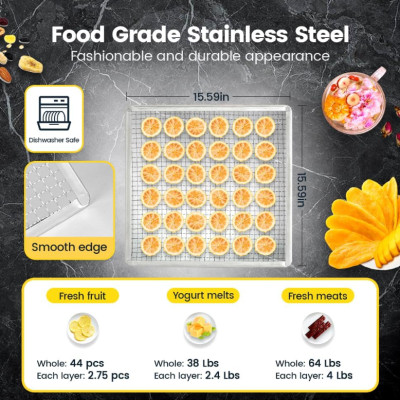 Máy sấy thực phẩm chuyên nghiệp 16 khay, dung tích 100 lít thương hiệu Septree ST-02 cao cấp - Hàng Chính Hãng