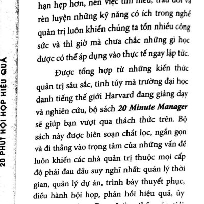 20 Phút Hội Họp Hiệu Quả (20 Minute Manager)