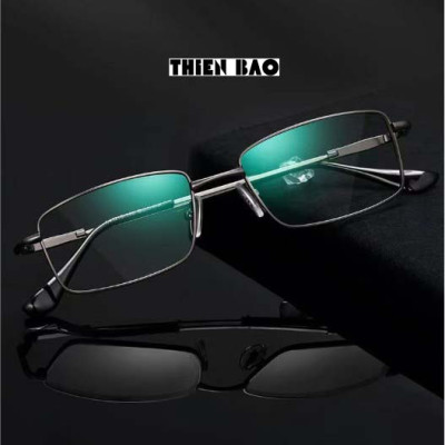 Kính viễn thị, kính lão thị trung niên toàn viền titanium siêu dẻo nhẹ bền KV60Đ tròng Nhật NAM NỮ chuẩn độ