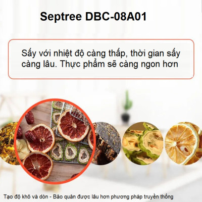 Máy sấy thực phẩm 8 khay thương hiệu Mỹ Septree DBC-08A01 công suất 500W - Hàng nhập khẩu