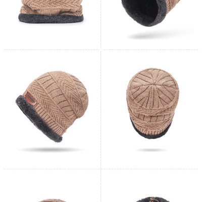 Nón len kèm khăn có lót lông cực ấm cho cả nam và nữ