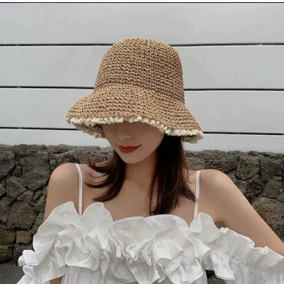 Nón đi biển viền ren mũ cói rộng vành gấp gọn che nắng mẫu mới  #nondibien #murongvanh #nonchongnang #mucoi #nondep  dona250805