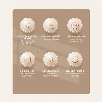 Bình đun siêu tốc Bear SB-ST17T - Hàng chính hãng