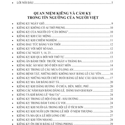 Kiêng Và Cấm Kỵ Của Người Việt Xưa Và Nay