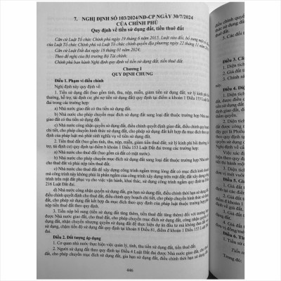 Sách Tổng Hợp Luật Đất Đai năm 2024 và Các Nghị Định, Thông Tư Hướng Dẫn Thi Hành - V2489D