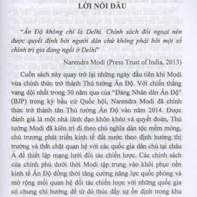 Điều Chỉnh Chính Sách Đối Ngoại Của Ấn Độ Dưới Thời Thủ Tướng N.Modi