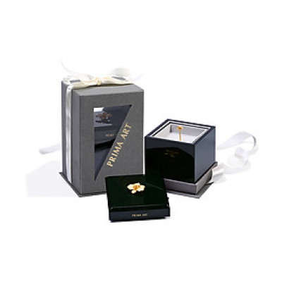 PRIMA Hộp Trang Sức Sơn mài & Hoa Hồng mạ Vàng 24K - Màu Xanh Rêu - 422D3175-01