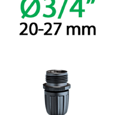 Đầu Nối Ren Sang Ống Mềm Claber 91015, ren ngoài 21mm hoặc 34mm