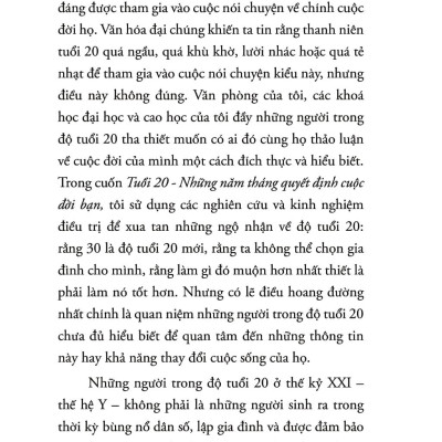 Tuổi 20 - Những Năm Tháng Quyết Định Cuộc Đời Bạn (Tái Bản 2018)