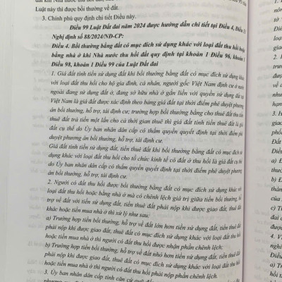 Chỉ dẫn áp dụng Luật Đất đai năm 2024