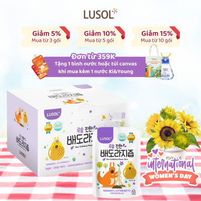 Combo 20 gói nước ép lê và rễ hoa chuông đen nguyên chất Lusol cho bé từ 6 tháng tuổi - ALADDINVINA