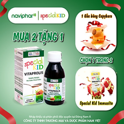TPBVSK Special Kid Vitaprolis - Hỗ trợ giảm nguy cơ viêm đường hô hấp trên, hỗ trợ tăng cường sức đề kháng (125ml)[Siro - Nhập khẩu Pháp]